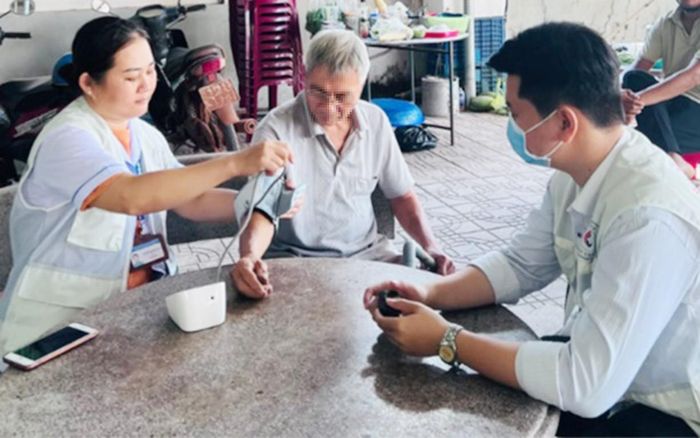 Trạm y tế xã Bắc Tân Uyên khám sức khỏe cho người dân ngay tại cộng đồng. Ảnh: Sở Y tế TP. Hồ Chí Minh