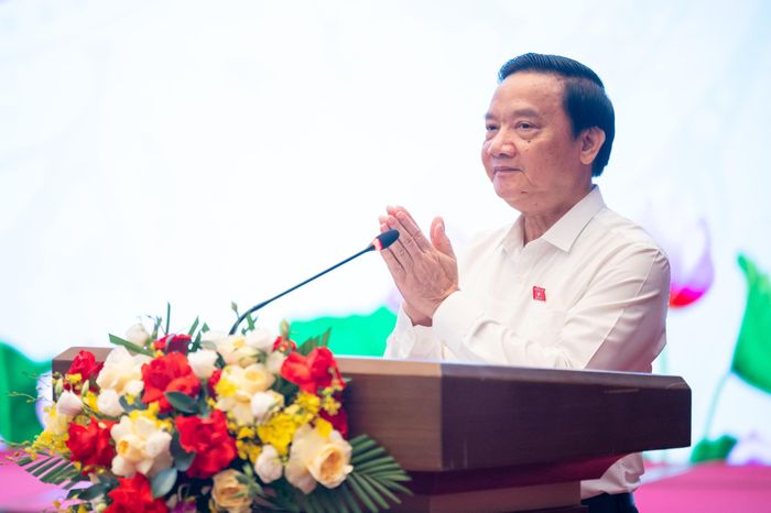 Phó Chủ tịch Quốc hội Nguyễn Khắc Định phát biểu khai mạc hội nghị