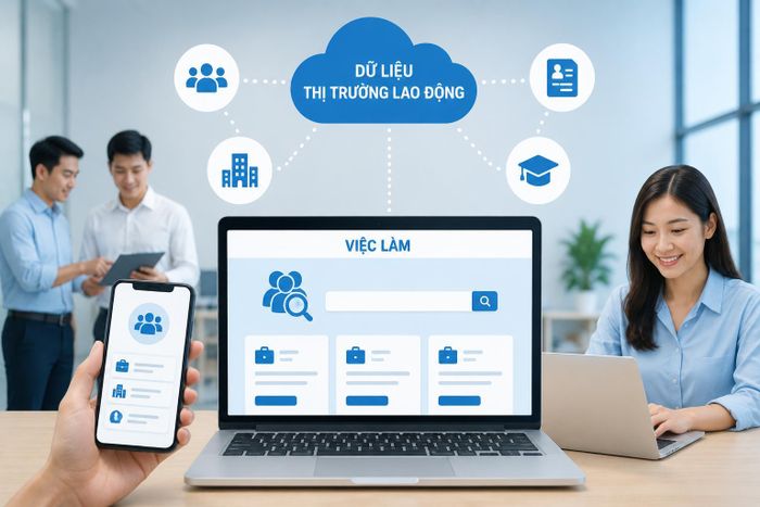 Việc xây dựng cơ sở dữ liệu tập trung tạo thêm kênh kết nối việc làm mới cho người lao động