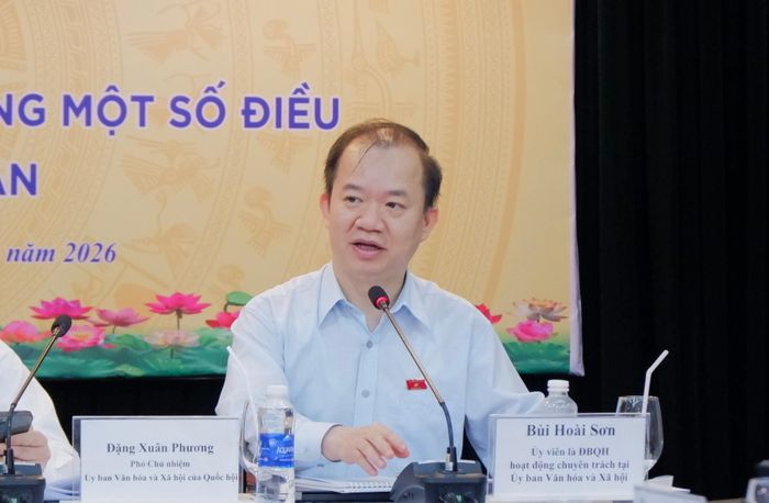 ĐBQH hoạt động chuyên trách tại Ủy ban Văn hóa và Xã hội Bùi Hoài Sơn phát biểu