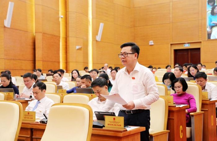 Đại biểu HĐND tỉnh phát biểu thảo luận tại kỳ họp