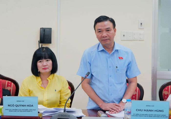 ĐBQH hoạt động chuyên trách tại Ủy ban Văn hóa và Xã hội Chu Mạnh Hùng phát biểu