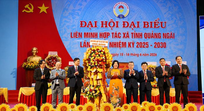 Đại hội Liên minh HTX tỉnh Quảng Ngãi lần thứ I tổ chức phiên chính thức vào ngày 16/6.