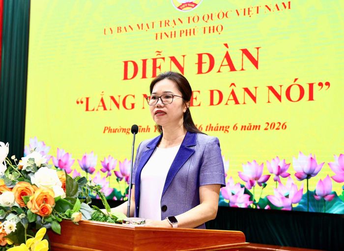 Phó Bí thư Tỉnh ủy, Chủ tịch Ủy ban MTTQ Việt Nam tỉnh Phú Thọ Bùi Thị Minh