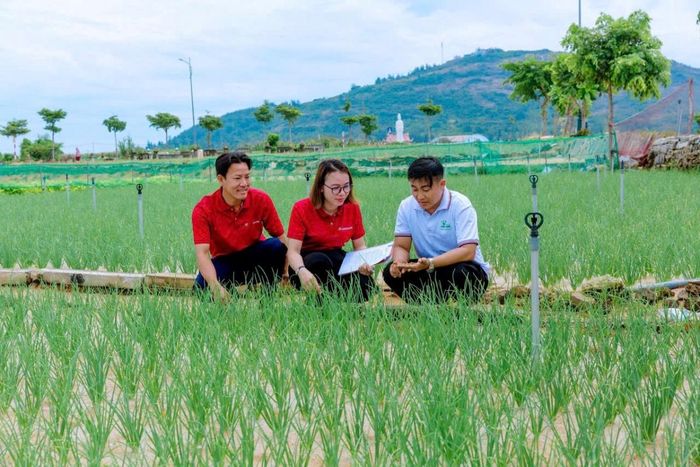  Nhân viên tín dụng Agribank tư vấn sản phẩm, dịch vụ ngân hàng tới khách hàng, góp phần lan tỏa hình ảnh ngân hàng phục vụ, gần dân, sát nhu cầu thực tiễn 