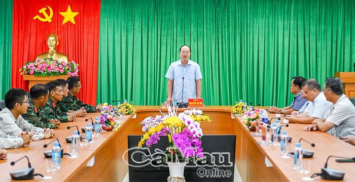 Bí thư Tỉnh ủy Nguyễn Hồ Hải khẳng định tỉnh Cà Mau sẽ luôn đồng hành, hỗ trợ các dự án trọng điểm do Binh đoàn 12 triển khai trên địa bàn.