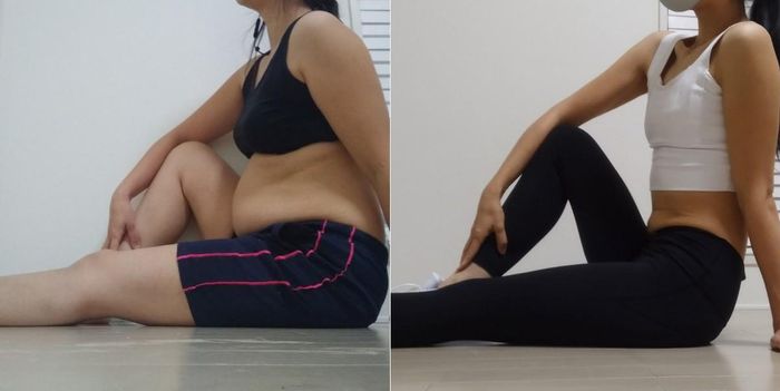 Nhờ điều chỉnh toàn diện chế độ ăn uống và vận động, Naomama đã giảm thành công 17 kg trong vòng một năm. Ảnh: X/diet_naomama