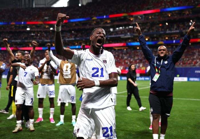 Cầu thủ Cape Verde ăn mừng bàn thắng. Ảnh FIFA
