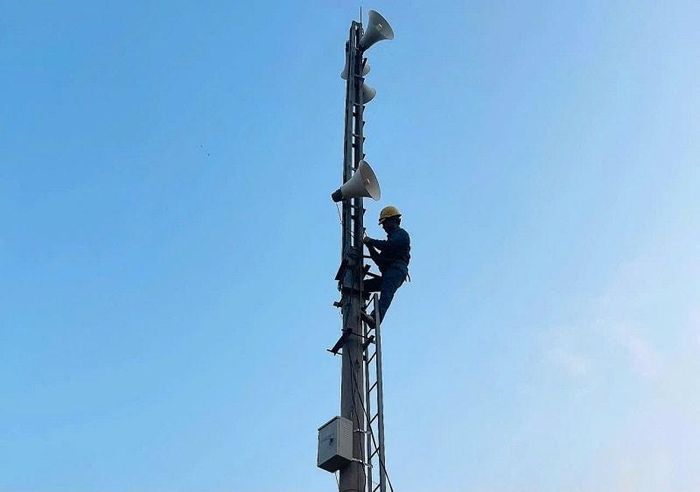 Các cụm loa truyền thanh ở xã Phú Xuyên hoạt động thông suốt, đáp ứng tốt nhu cầu tiếp cận thông tin của người dân. Ảnh: PV