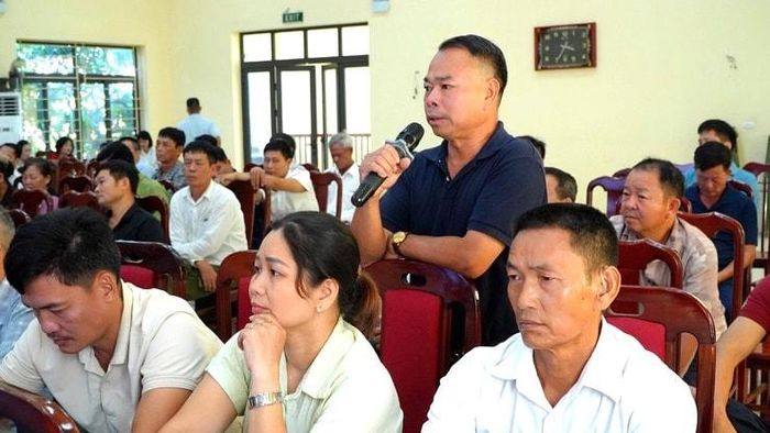 Xã Dân Hòa triển khai việc lấy ý kiến nhân dân. Ảnh: DH.