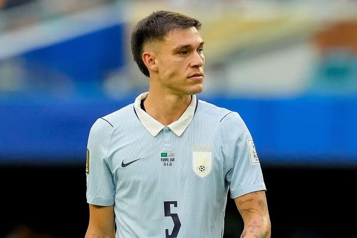  Ugarte đang cùng tuyển Uruguay tham dự World Cup 2026. ẢNH: MIRROR/GETTY 