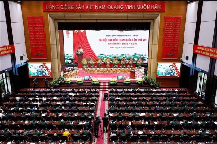 Toàn cảnh Đại hội đại biểu toàn quốc Hội Cựu chiến binh Việt Nam lần thứ VIII. Ảnh: TTXVN