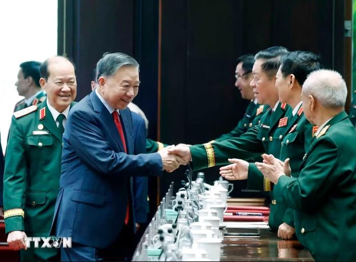 Tổng Bí thư, Chủ tịch nước Tô Lâm với các đại biểu dự Đại hội. Ảnh: TTXVN