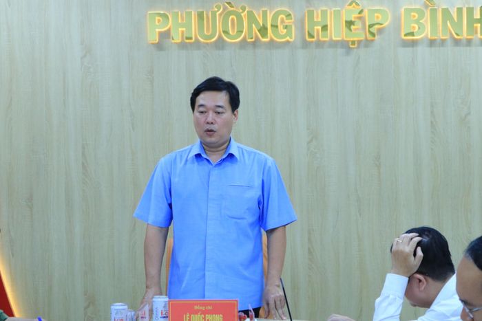 Phó Bí thư Thường trực Thành ủy TP.HCM Lê Quốc Phong kết luận buổi làm việc. Ảnh: THANH TUYỀN
