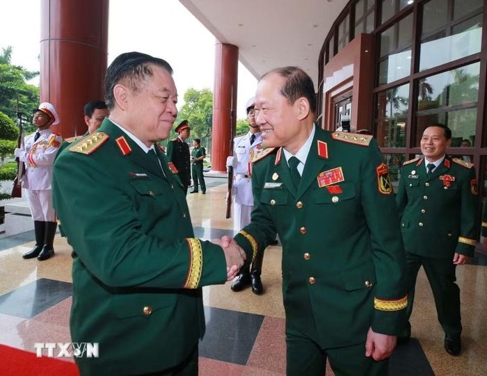 Đại tướng Nguyễn Trọng Nghĩa, Ủy viên Bộ Chính trị, Bí thư Trung ương Đảng, Chủ nhiệm Tổng cục Chính trị Quân đội Nhân dân Việt Nam, tới dự Đại hội. Ảnh: Trọng Đức/TTXVN.