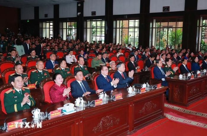 Tổng Bí thư, Chủ tịch nước Tô Lâm và các đại biểu dự Đại hội. Ảnh: Trọng Đức/TTXVN.