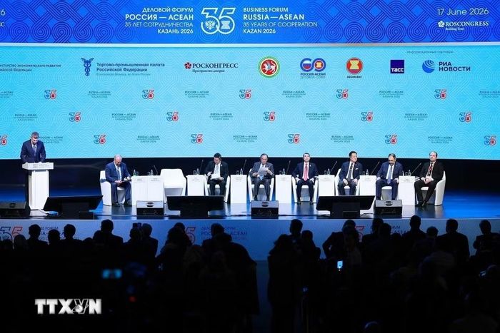 Phiên khai mạc Diễn đàn Doanh nghiệp Nga - ASEAN. Ảnh: Dương Giang/TTXVN.