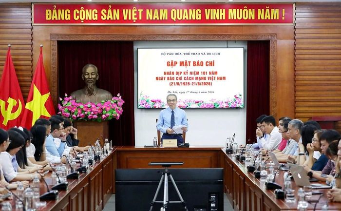 Thứ trưởng Bộ VHTTDL Phan Tâm chủ trì buổi gặp mặt báo chí nhân kỷ niệm 101 năm Ngày Báo chí Cách mạng Việt Nam (21.6.1925 - 21.6.2026)