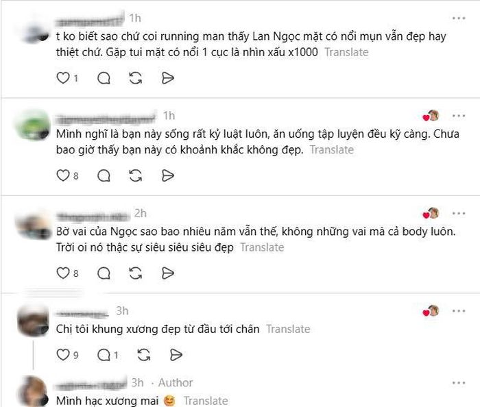 Cộng đồng mạng khen ngợi khung xương cùng tỉ lệ vóc dáng "mình hạc xương mai" của Lan Ngọc