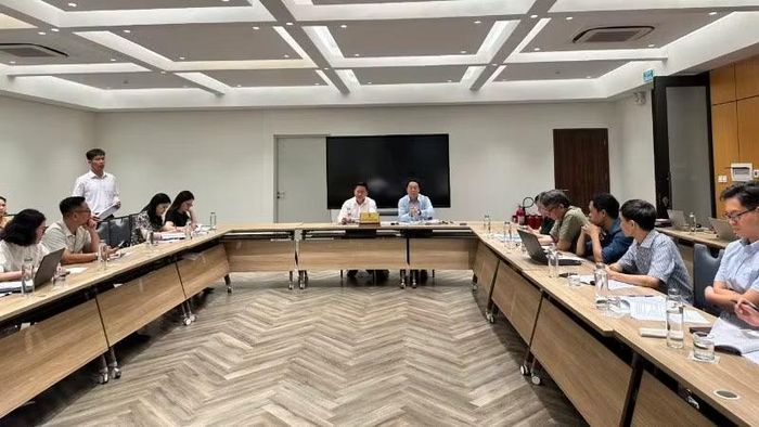 Quang cảnh phiên họp lần thứ nhất Tổ soạn thảo dự thảo Nghị định đăng ký giao dịch bảo đảm.