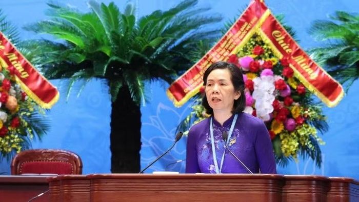 Phó Chủ tịch Hội Liên hiệp Phụ nữ Việt Nam Nguyễn Thị Minh Hương phát biểu khai mạc.
