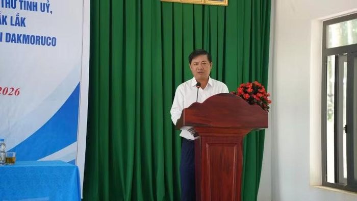 Bí thư Tỉnh ủy Đắk Lắk Lương Nguyễn Minh Triết phát biểu tại buổi làm việc.