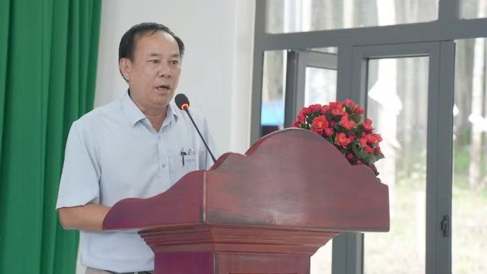 Ông Nguyễn Minh, Tổng Giám đốc Công ty cổ phần Cao-su Đắk Lắk (Dakruco) phát biểu tại buổi làm việc.