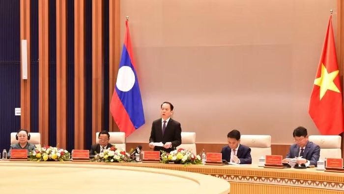 Bộ trưởng Tư pháp Việt Nam Hoàng Thanh Tùng phát biểu khai mạc hội nghị.