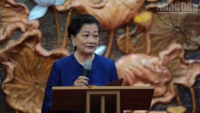 Nguyên Đại sứ Campuchia tại Việt Nam Chea Kimtha. (Ảnh: HUY VŨ)