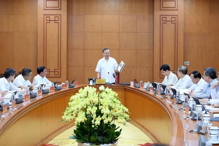 Tổng Bí thư, Chủ tịch nước Tô Lâm chủ trì cuộc làm việc. (Ảnh ĐĂNG KHOA)