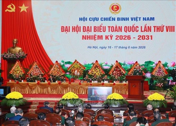 Các đại biểu dự phiên trọng thể Đại hội đại biểu toàn quốc Hội Cựu chiến binh Việt Nam lần thứ VIII. Ảnh: TTXVN