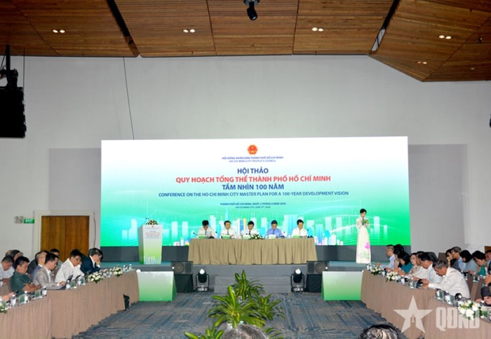 Hội đồng nhân dân TP Hồ Chí Minh tổ chức Hội thảo Quy hoạch tổng thể TP Hồ Chí Minh tầm nhìn 100 năm. Ảnh: qdnd.vn