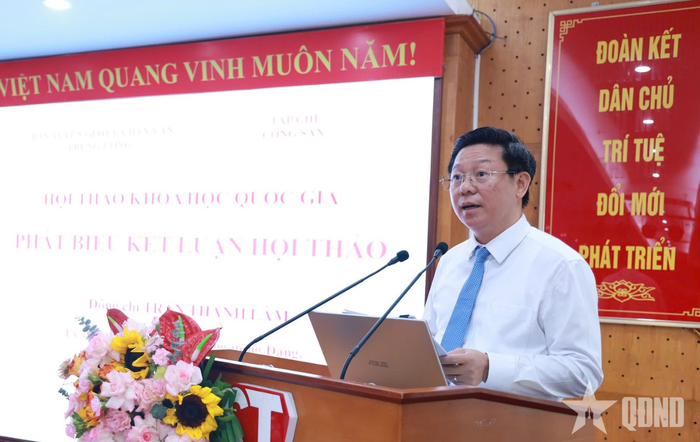 Đồng chí Trần Thanh Lâm phát biểu.