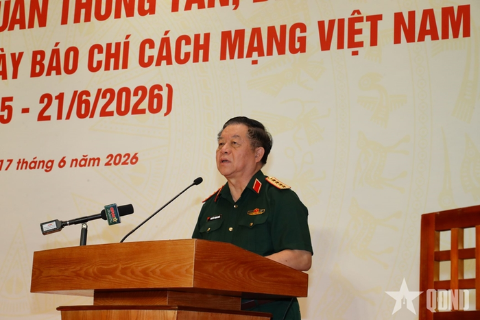 Đại tướng Nguyễn Trọng Nghĩa phát biểu.