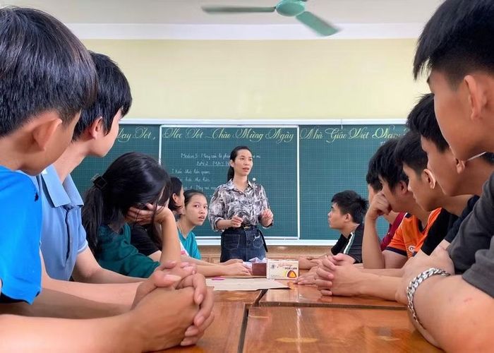 Tiết học tại Trung tâm Giáo dục - Dạy nghề người khuyết tật tỉnh Nghệ An.