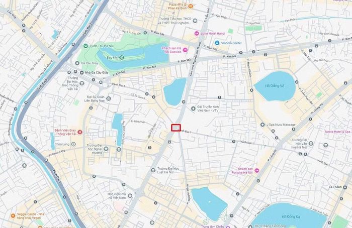 Vị trí của dự án trên bản đồ. Ảnh: Google maps.