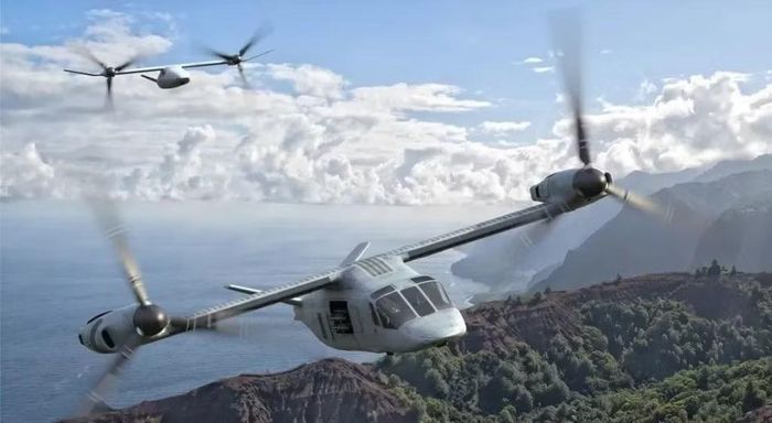 V-247 hoạt động cùng với một phiên bản của động cơ nghiêng V-280 Valor. Ảnh: Bell.