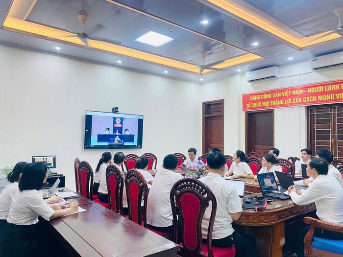 12 điểm cầu TAND các khu vực trên địa bàn tỉnh Nghệ An.
