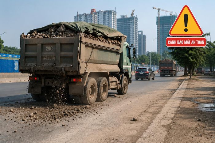 Trong bối cảnh hoạt động vận chuyển vật liệu, phế thải phục vụ các công trình xây dựng ngày càng gia tăng, việc ngăn chặn những hành vi tiềm ẩn nguy cơ mất an toàn trên đường bộ đang trở thành yêu cầu cấp thiết. (Ảnh minh họa)