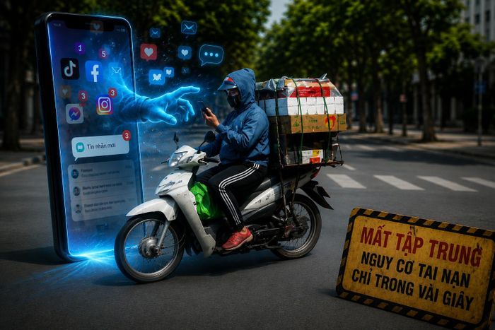 Khoảng cách từ màn hình điện thoại đến hiện trường tai nạn đôi khi chỉ là vài giây mất tập trung.