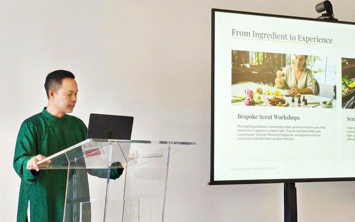 Ông Nguyễn Đức Quỳnh - Chủ tịch kiêm CEO MENAS Group kỳ vọng là đối tác kết nối giữa nghiên cứu quốc tế, sản xuất, phân phối và phát triển trải nghiệm du lịch dựa trên mùi hương. Ảnh: MN