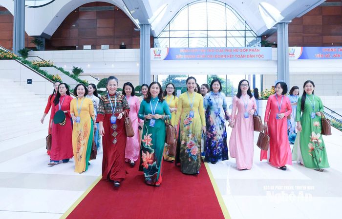 Đoàn đại biểu tỉnh Nghệ An tham dự Đại hội. Ảnh: PV