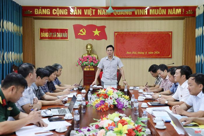 Ban Thường vụ Đảng ủy xã Đan Hải họp cho ý kiến về phương án sắp xếp thôn trên địa bàn.