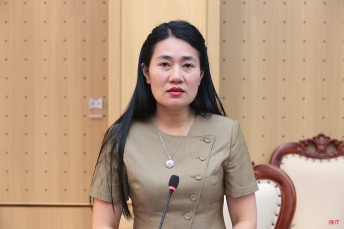 Đồng chí Nguyễn Thị Việt Hà – Phó Chủ tịch HĐND tỉnh tham gia ý kiến tại phiên họp