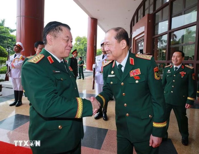 Đại tướng Nguyễn Trọng Nghĩa, Ủy viên Bộ Chính trị, Bí thư Trung ương Đảng, Chủ nhiệm Tổng cục Chính trị Quân đội Nhân dân Việt Nam, tới dự Đại hội. (Ảnh: Trọng Đức/TTXVN)