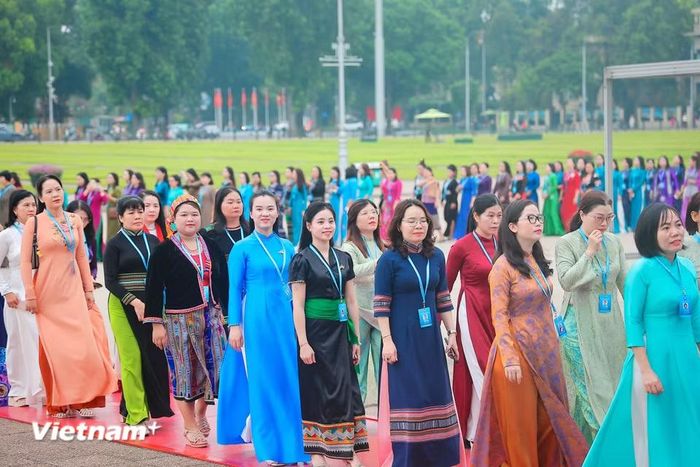 Điểm nhấn đột phá của Đại hội là ứng dụng công nghệ số toàn diện theo mô hình "Đại hội không giấy tờ." (Ảnh: Hoài Nam/Vietnam+)
