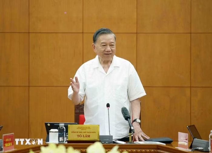 Tổng Bí thư, Chủ tịch nước Tô Lâm phát biểu. (Ảnh: Thống Nhất/TTXVN)