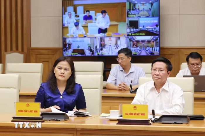 Thành viên Ban Chỉ đạo dự hội nghị. (Ảnh: Lâm Khánh/TTXVN)