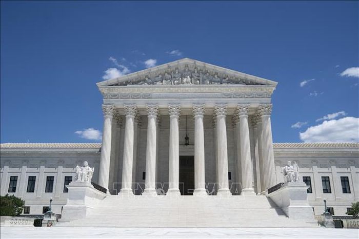 Tòa án Tối cao Mỹ tại Washington, D.C. Ảnh: THX/TTXVN