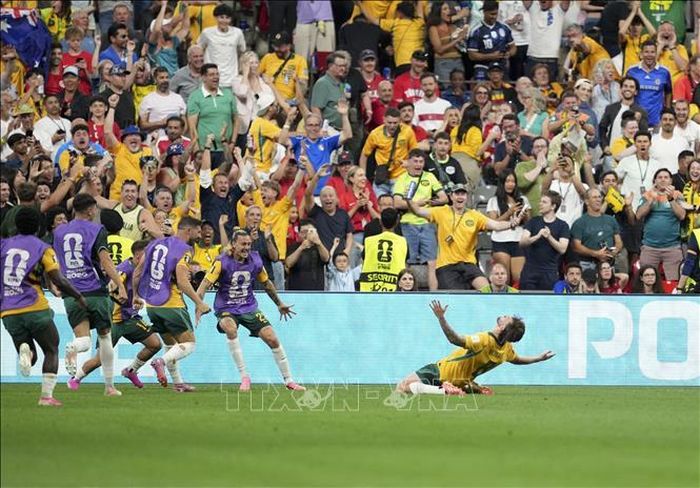 Ngày 13/6/2026, đội tuyển Australia bất ngờ đánh bại đội tuyển Thổ Nhĩ Kỳ với tỉ số 2-0 trong trận ra quân tại bảng D World Cup 2026 trên sân BC Place ở Vancouver (Canada). Ảnh: THX/TTXVN